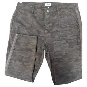 PISTOLA Olive Camouflage Cargo Utility Pants High Rise Relaxed Trousers Sz 33